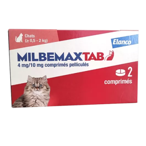 MILBEMAXTAB VERMIFUGE PETITS CHATS & CHATONS 0.5 A 2KG 2 COMPRIMES