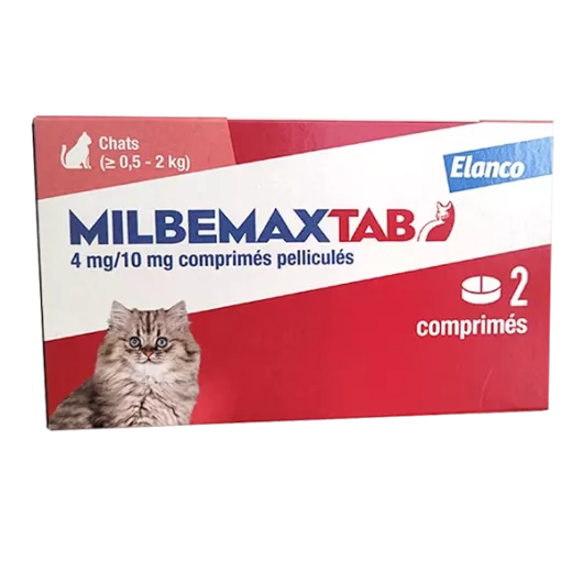 MILBEMAXTAB VERMIFUGE PETITS CHATS & CHATONS 0.5 A 2KG 2 COMPRIMES