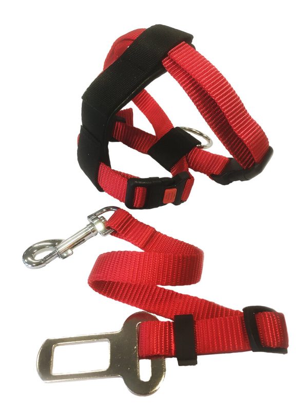 1032089-d-02.jpeg Harnais Connecteur pour ceinture de sécurité de voiture Rouge & Noir