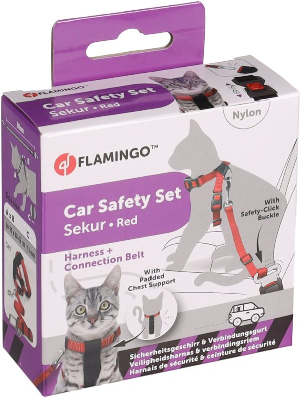 1032089-v-01.jpeg Harnais Connecteur pour ceinture de sécurité de voiture Rouge & Noir