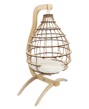 Lit suspendu pour chat en forme de nuage avec coussin
