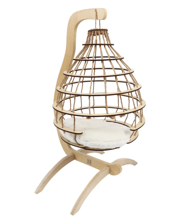 20302399-2.png Lit suspendu pour chat en forme de nuage avec coussin