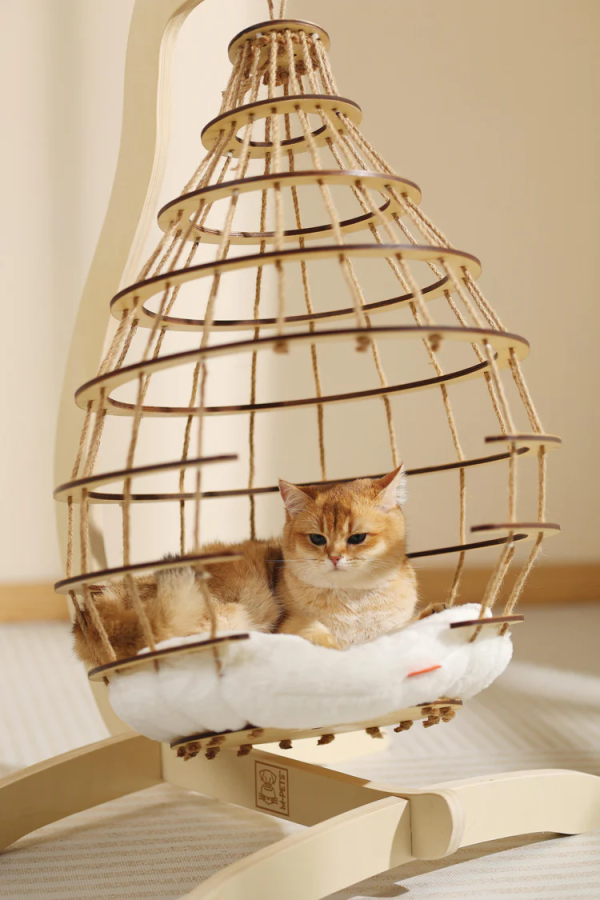 20302399-7.png Lit suspendu pour chat en forme de nuage avec coussin