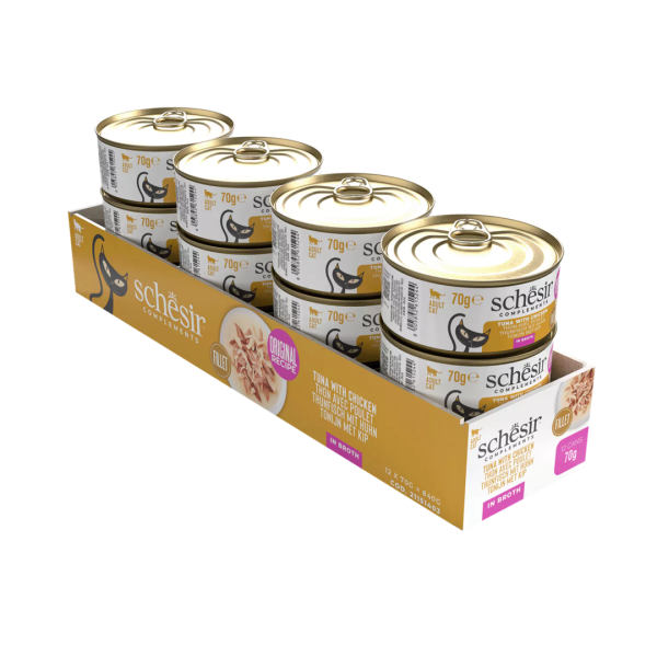 3daoqlgybhztsokc86ds.png Schesir Cat 70gr - THON & POULET (bouillon)