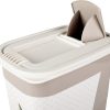 Conteneur à croquettes June Rectangle Taupe & Blanc 4,1L