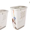 Conteneur à croquettes June Rectangle Taupe & Blanc 4,1L