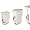 Conteneur à croquettes June Rectangle Taupe & Blanc 8.4L