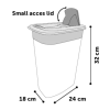Conteneur à croquettes June Rectangle Taupe & Blanc 8.4L