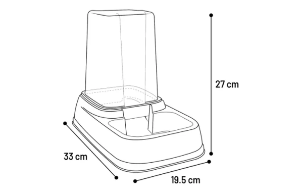 522540-t-01.png DISTRIBUTEUR DE NOURRITURE & DISTRIBUTEUR AUTOMATIQUE D'EAU VEDI TAUPE