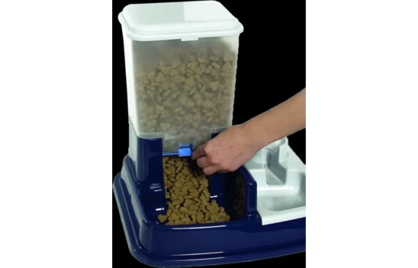 DISTRIBUTEUR AUTOMATIQUE D'EAU ET DE NOURRITURE DUO MAX BLEU