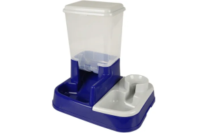 DISTRIBUTEUR AUTOMATIQUE D'EAU ET DE NOURRITURE DUO MAX BLEU
