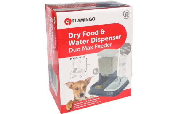 DISTRIBUTEUR AUTOMATIQUE D'EAU ET DE NOURRITURE DUO MAX BLEU