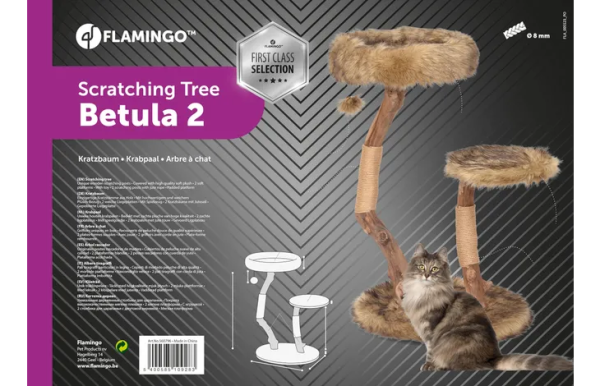 ARBRE À CHAT BETULA 2 BRUN & NATUREL
