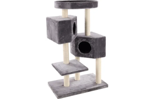 ARBRE À CHAT KRESKO GRIS FONCÉ & ÉCRU