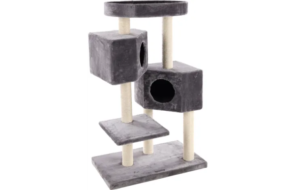 ARBRE À CHAT KRESKO GRIS FONCÉ & ÉCRU