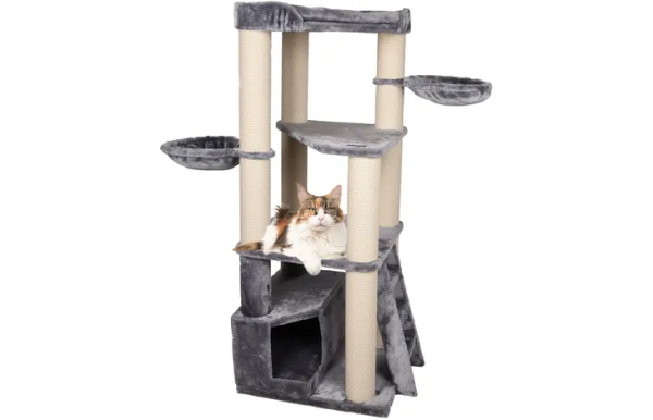 ARBRE À CHAT BABEL GRIS & BLANC