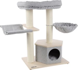 Arbre à chat Kaleb Gris & Beige