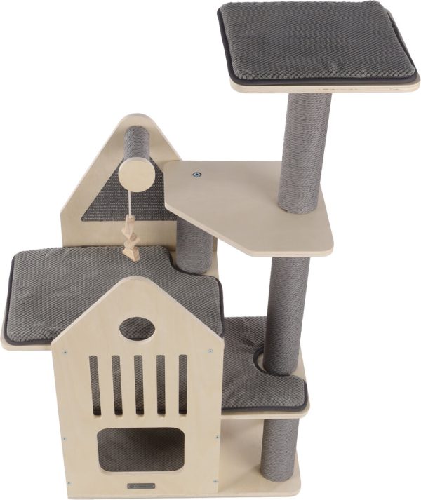 561757-d-01.jpeg Arbre à chat Kaisa Gris & Beige