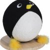 Balle a griffer pingouin pour chat avec corde 30cm