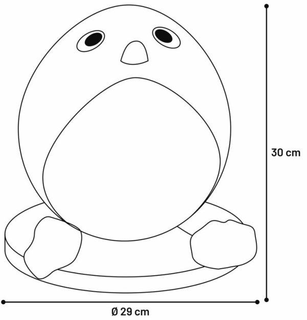 Balle a griffer pingouin pour chat avec corde 30cm