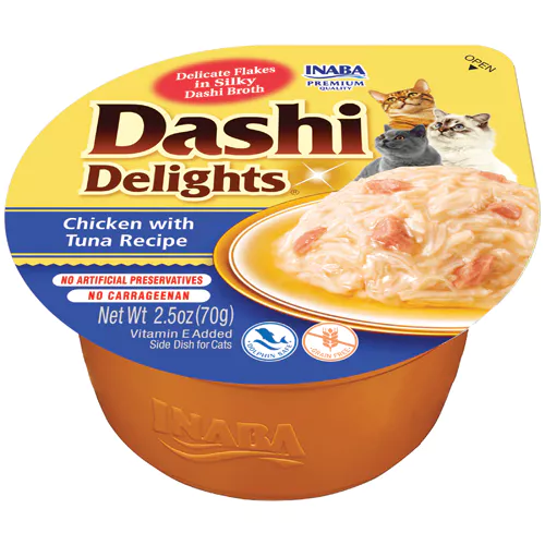 638389490762341013-4113460801-inaba-dashi-kip-tonijn.png Inaba Chat - Dashi Delights POULET/THON - 70 g