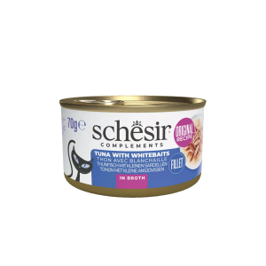 Schesir Cat 70gr - THON & ANCHOIS (bouillon)