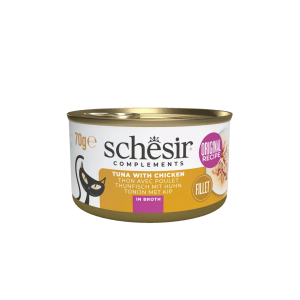 Schesir Cat 70gr - THON & POULET (bouillon)