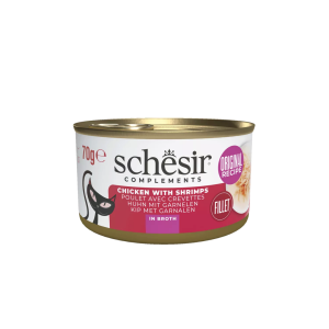 Schesir Cat 70gr - POULET ET CREVETTES (bouillon)