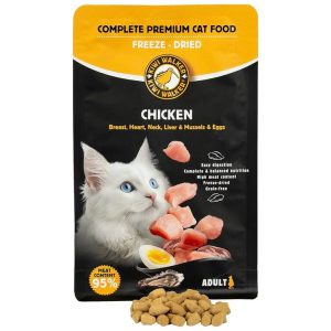 Kiwi Walker Aliment complet lyophilisé pour chat au poulet 150 g