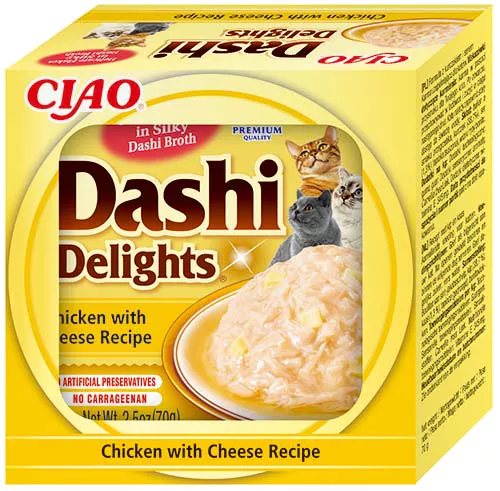 9qllggsk7ynftej8mreh.png Inaba Chat - Dashi Delights POULET/FROMAGE - 70 g