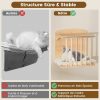 Accessoires Muraux 4 en 1 pour Chat Etagères Murales pour Chat avec Arbre à Chat à 3 Niveaux Hamac Griffoir et Tapis Naturel
