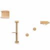 Accessoires Muraux 4 en 1 pour Chat Etagères Murales pour Chat avec Arbre à Chat à 3 Niveaux Hamac Griffoir et Tapis Naturel