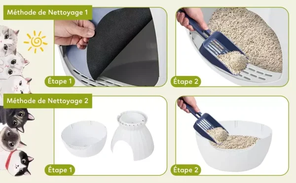 bac-a-litiere-intelligent-extra-large-pour-chat-avec-plante-artificielle-82371065-a4.png Maison de toilette pour Chat 63L , intelligente