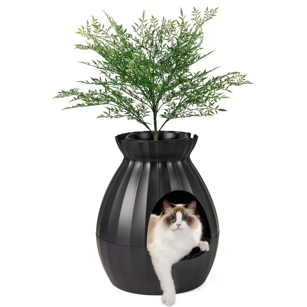 bac-liti-re-d-coratif-82371065-8-1.jpeg Maison de toilette pour Chat 63L , intelligente