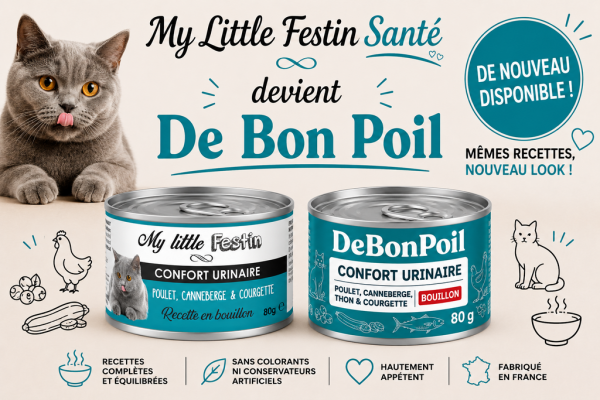 chatgpt-image-7-juil-2026-21-07-00.png DE BON POIL Pâtée ''Confort urinaire'', bouillon Poulet et Canneberge 80g