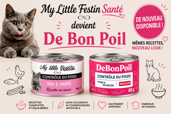 chatgpt-image-7-juil-2026-21-32-42.png DE BON POIL contrôle du poids 80grs pour chat- Thon & daurade en sauce