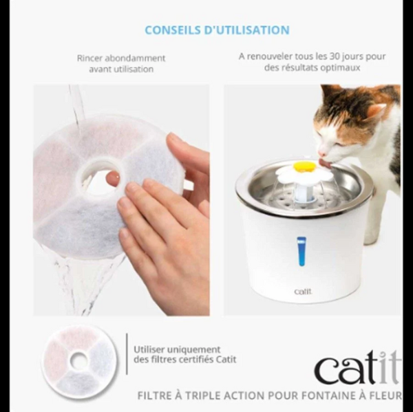 conseil-d-utilisation-catit-1.png Cat It Filtre pour Fontaine Flower 3 L x2