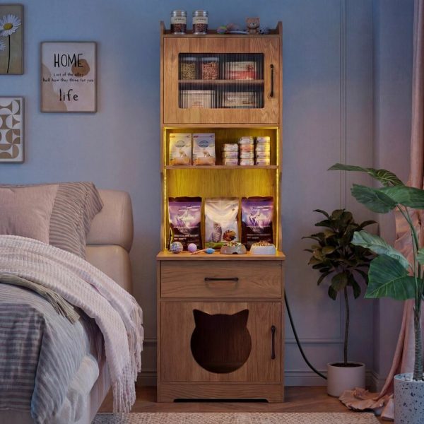 Le Manoir des Moustaches – Meuble multifonction lumineux pour chat