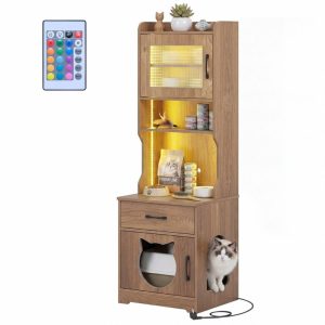 Le Manoir des Moustaches – Meuble multifonction lumineux pour chat