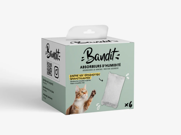 Sachets absorbeurs humidité x6 pour distributeur intelligent " BANDIT "
