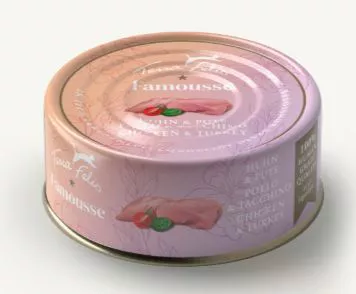 gr2utqqcojge6e4gatex.png Terra Felis Famousse Poulet & Dinde - 80g