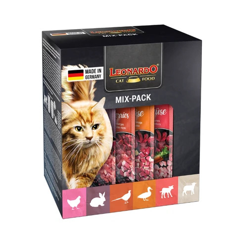 leonardo-finest-selection-multipack-6x85g-comida-h-meda-para-gatos.jpeg Leonardo | Pack multi-produits de la meilleure sélection (6 x 85 g)