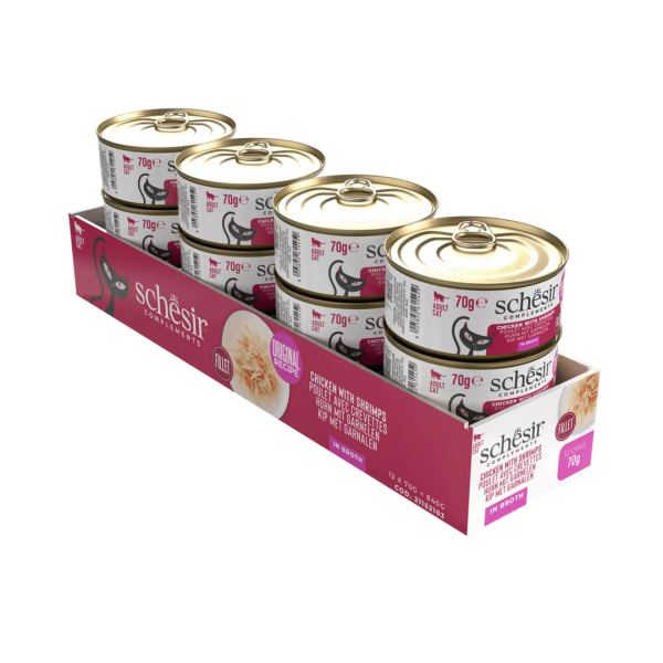 nhk7kvvt9hlhbrxl5d3o.png Schesir Cat 70gr - POULET ET CREVETTES (bouillon)