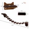 Arbre à Chat Mural en Bois avec Couchage et Escalier Pont à 9 Étapes 123 x 20 x 17 CM Charge max : 10KG Marron