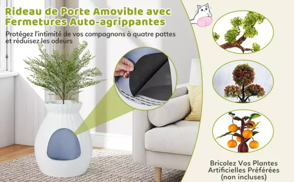 rideau-de-porte-82371065-a5.jpeg Maison de toilette pour Chat 63L , intelligente