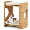 tour-pour-chat-sur-lev-e-pv10149be-5.jpeg Tour surélevée pour chat en bambou – Élégance, confort et bien-être