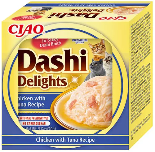w3chuc42vycpx3alxodh.png Inaba Chat - Dashi Delights POULET/THON - 70 g
